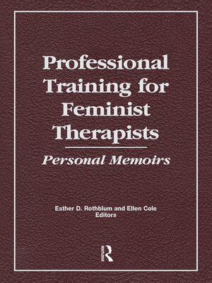 cover image of Professional Training for Feminist Therapists